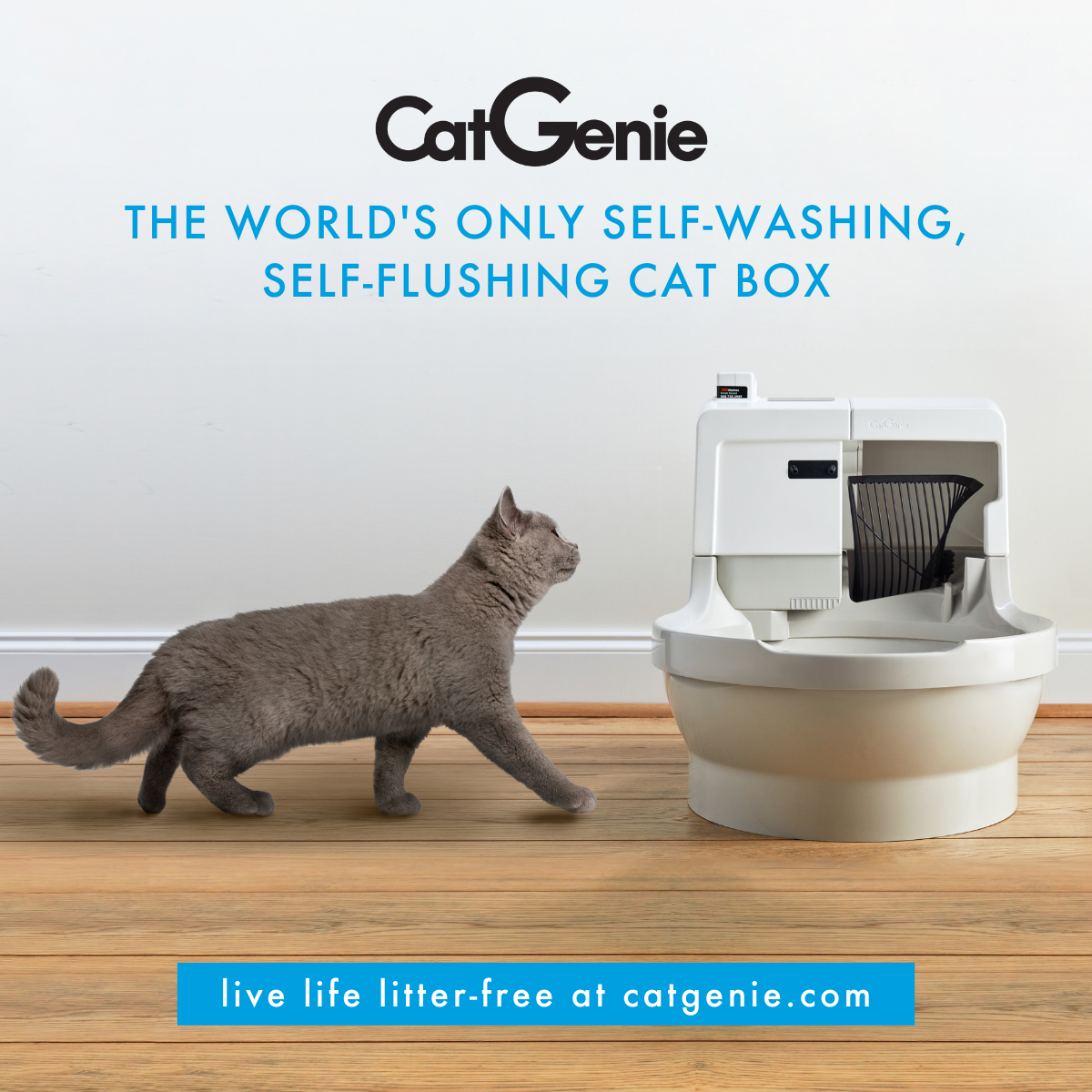 CatGenie: Self-Washing, Self-Flushing Cat Box.