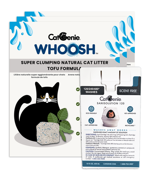 Whoosh Super Clumping Cat Litter 3+1 Combo - CatGenie