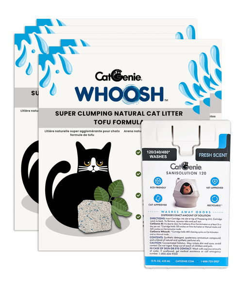 Whoosh Super Clumping Cat Litter 6+1 Combo - CatGenie