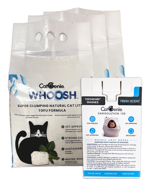 Whoosh Super Clumping Cat Litter 3+1 Combo - CatGenie