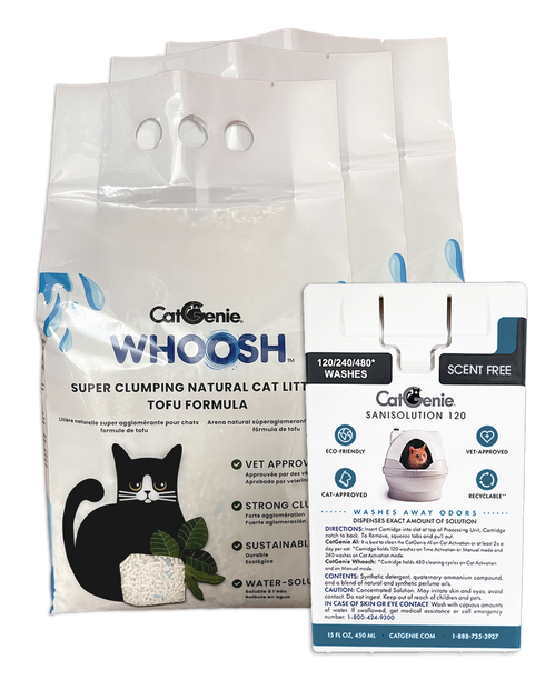 Whoosh Super Clumping Cat Litter 3+1 Combo - CatGenie