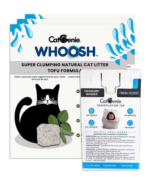 Whoosh Super Clumping Cat Litter 3+1 Combo - CatGenie