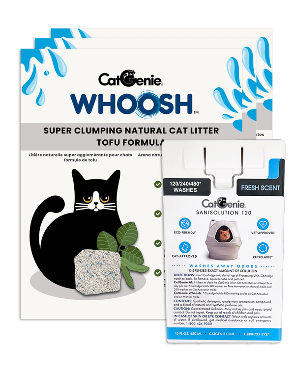Whoosh Super Clumping Cat Litter 3+1 Combo - CatGenie