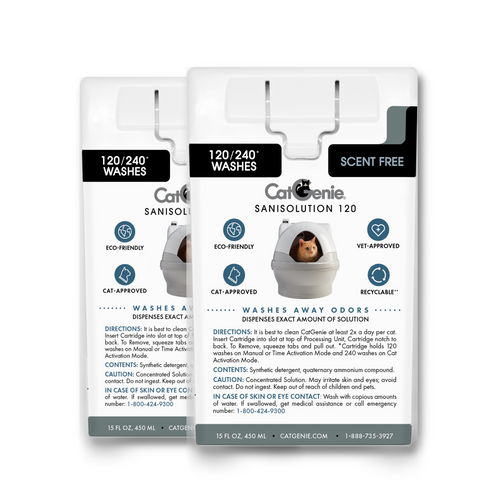 2 pack Sanisolution Cartridge Scent Free