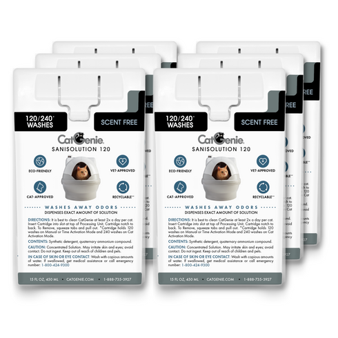 6 pack Sanisolution Cartridge Scent Free